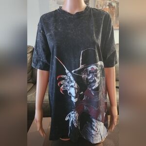 New Era Freddy Krueger Men's Oversized Horror Graphic Tee